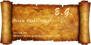 Buza Gyöngyi névjegykártya
